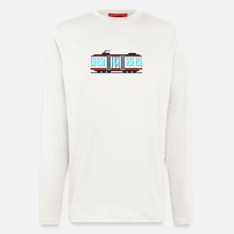 Tram Straßenbahn - Langarmshirt - made by SPREAD  - OFF WHITE