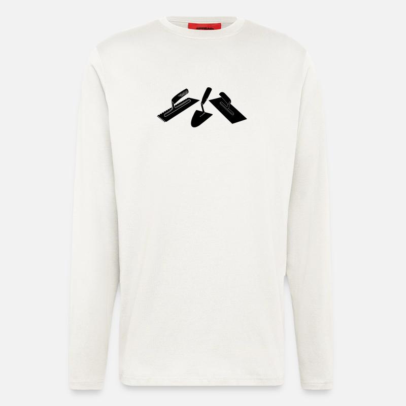 Stucco mason tools - Longsleeve - made by SPREAD  - OFF WHITE