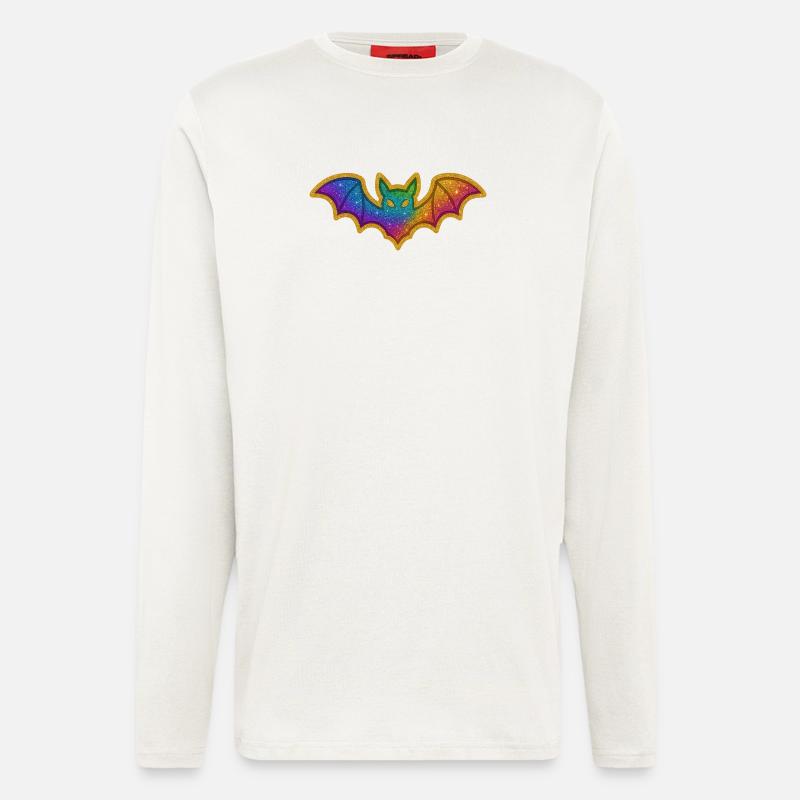 Rainbow Glitter Bat - Longsleeve - made by SPREAD  - OFF WHITE