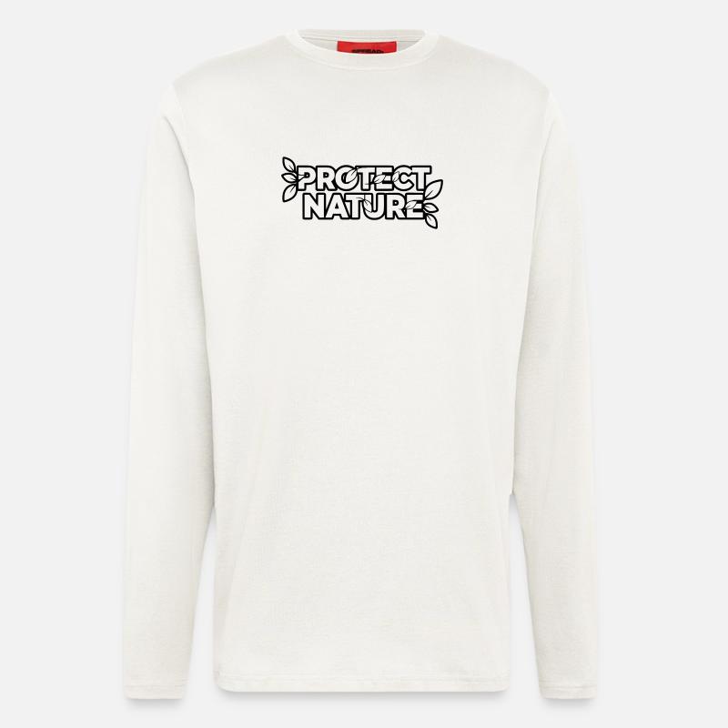 Protect Nature | Umweltschutz Statement Vektor - Langarmshirt - made by SPREAD  - OFF WHITE