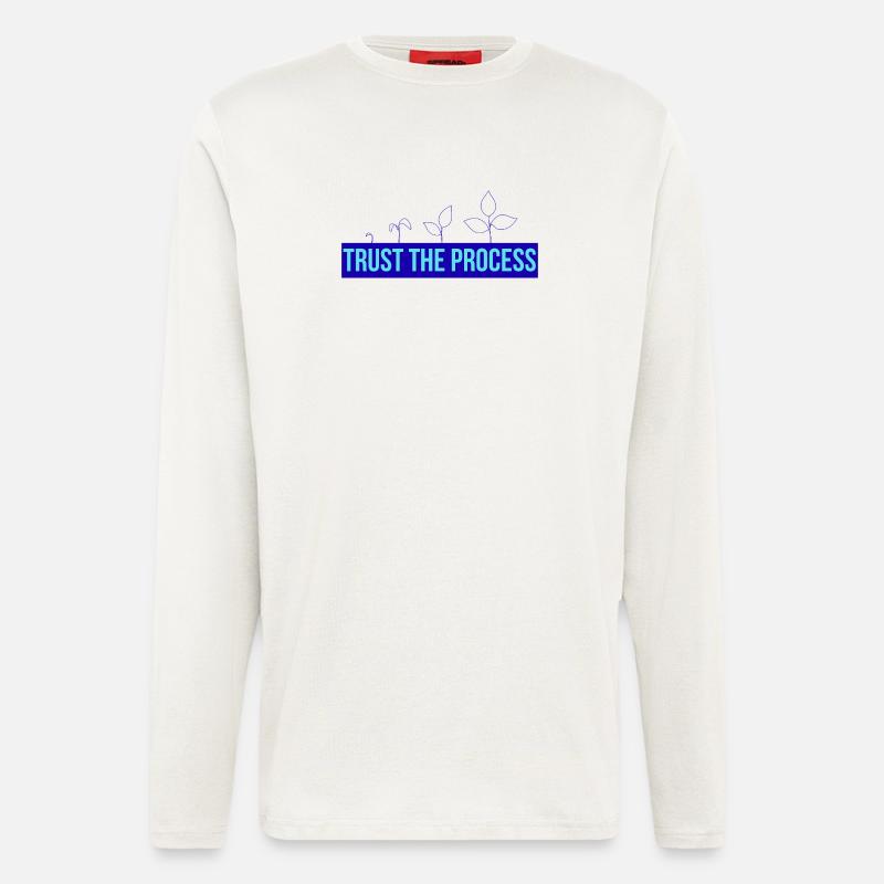 Vertrau Dem Prozess Pflänzchen - Langarmshirt - made by SPREAD  - OFF WHITE