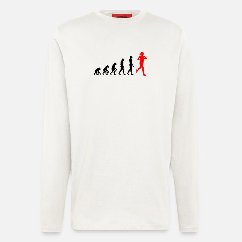 EVOLUTION RUNNERIN POWER! JOGGER RUNNER FIT - Longsleeve - made by SPREAD  - OFF WHITE
