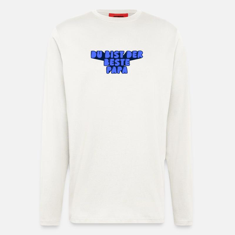 du bist der beste Papa - Langarmshirt - made by SPREAD  - OFF WHITE