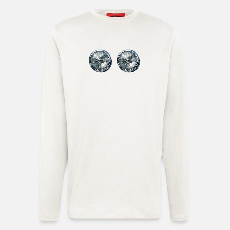Doppelte Scheinwerferreflexionen - Langarmshirt - made by SPREAD  - OFF WHITE