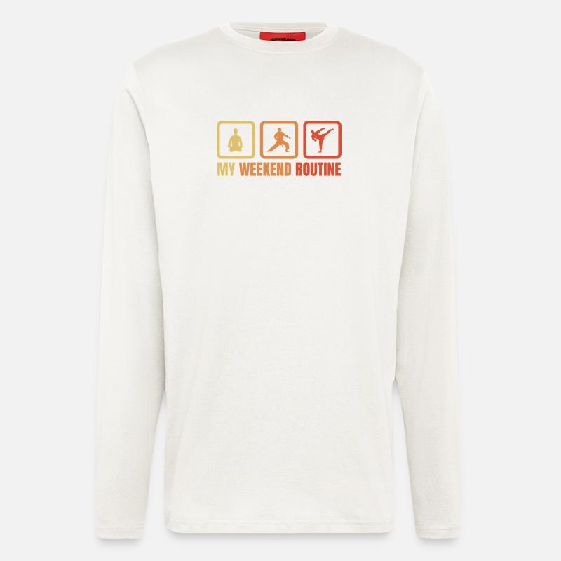 Karateka Weekend Routine - Longsleeve - made by SPREAD  - OFF WHITE