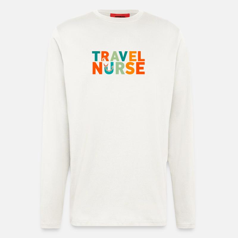 Reisekrankenschwester Logo - Langarmshirt - made by SPREAD - OFF WHITE