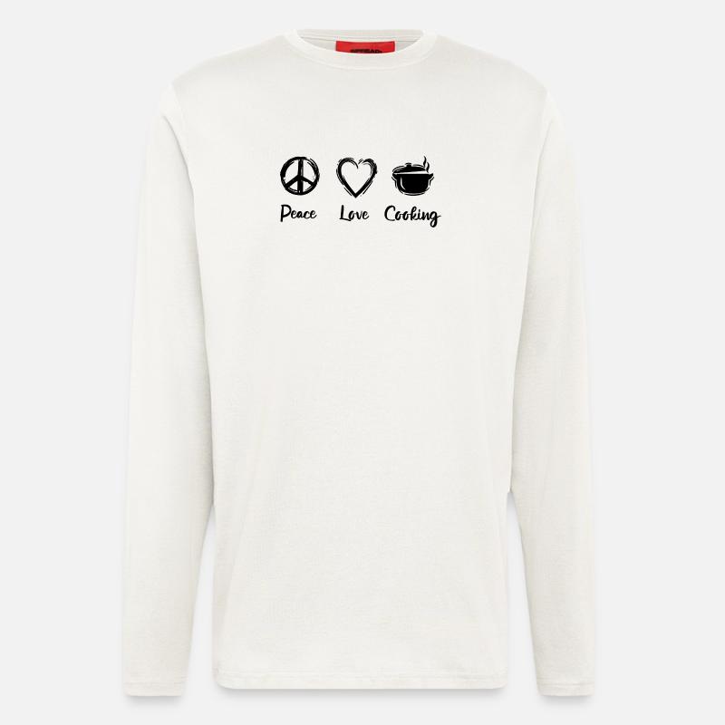 Ich liebe es zu kochen - Langarmshirt - made by SPREAD  - OFF WHITE