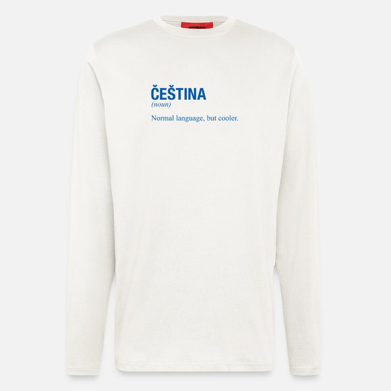 CESTINA Tschechisch Tschechien - Langarmshirt - made by SPREAD  - OFF WHITE