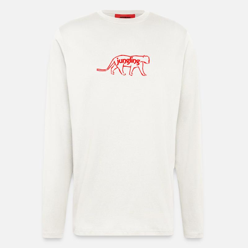 Red Panther jungelt - Langarmshirt - made by SPREAD  - OFF WHITE