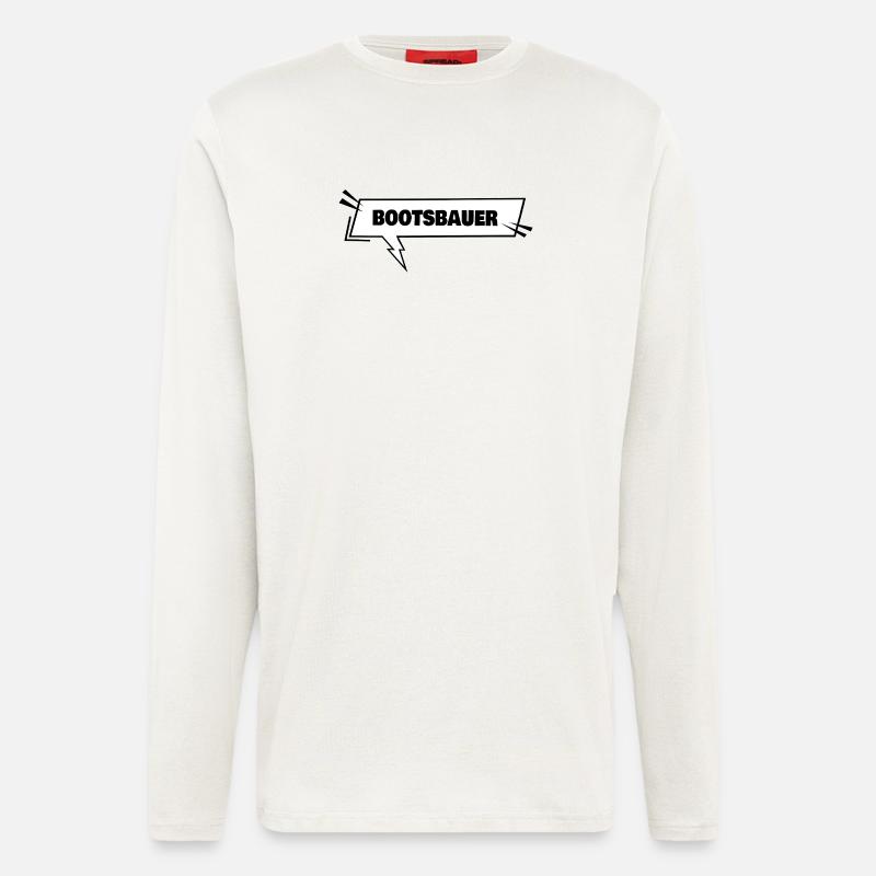 Bootsbauer als Bildung - Langarmshirt - made by SPREAD  - OFF WHITE