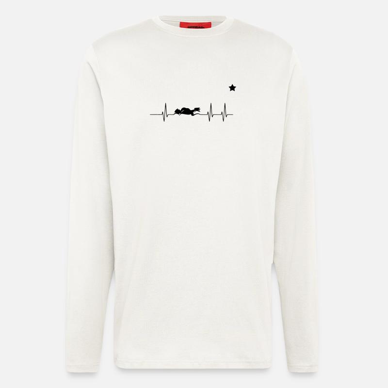mottorad herz - Langarmshirt - made by SPREAD  - OFF WHITE