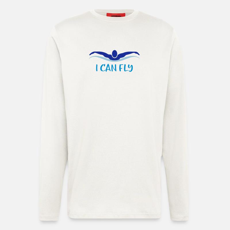 schwimmen - Langarmshirt - made by SPREAD  - OFF WHITE
