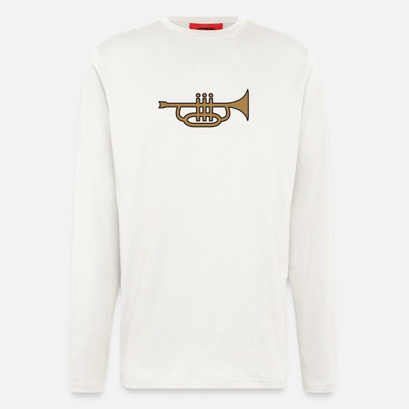 6061912 126154721 Trompete - Langarmshirt - made by SPREAD - OFF WHITE