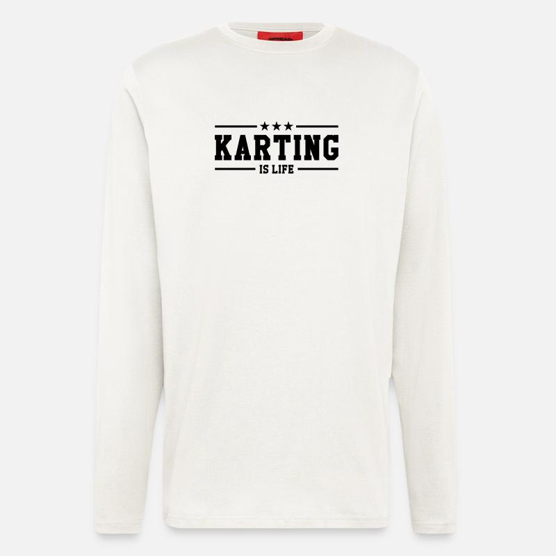 Karting is life - Langarmshirt - made by SPREAD  - OFF WHITE
