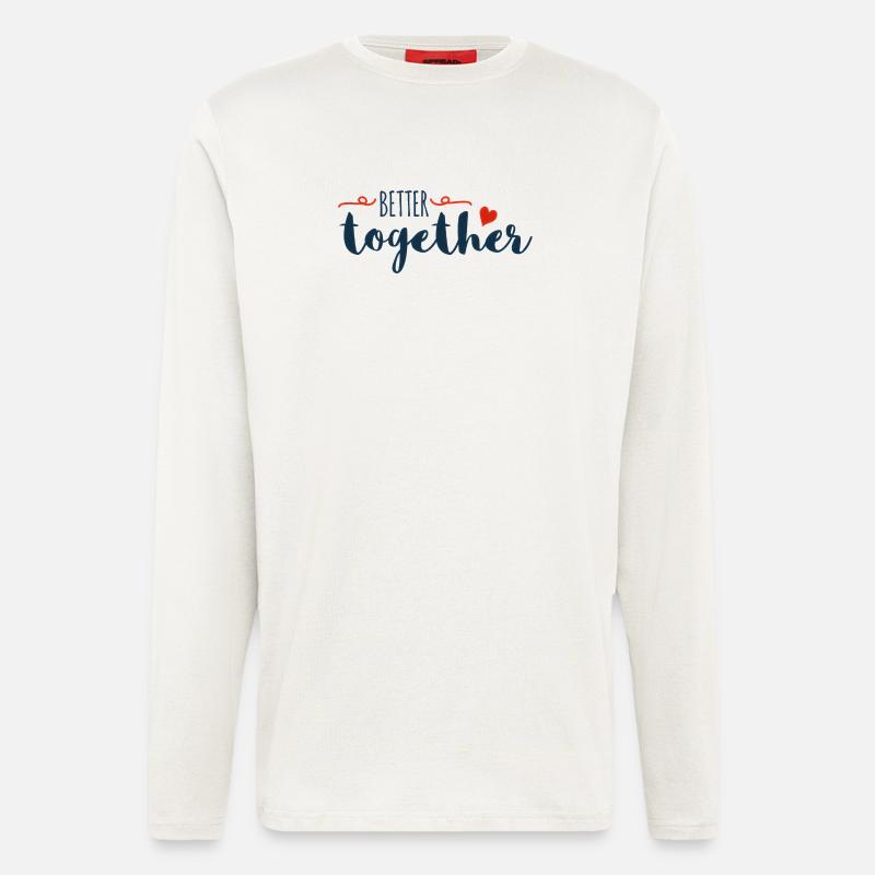 Better Together Script Heart - Longsleeve - made by SPREAD  - OFF WHITE