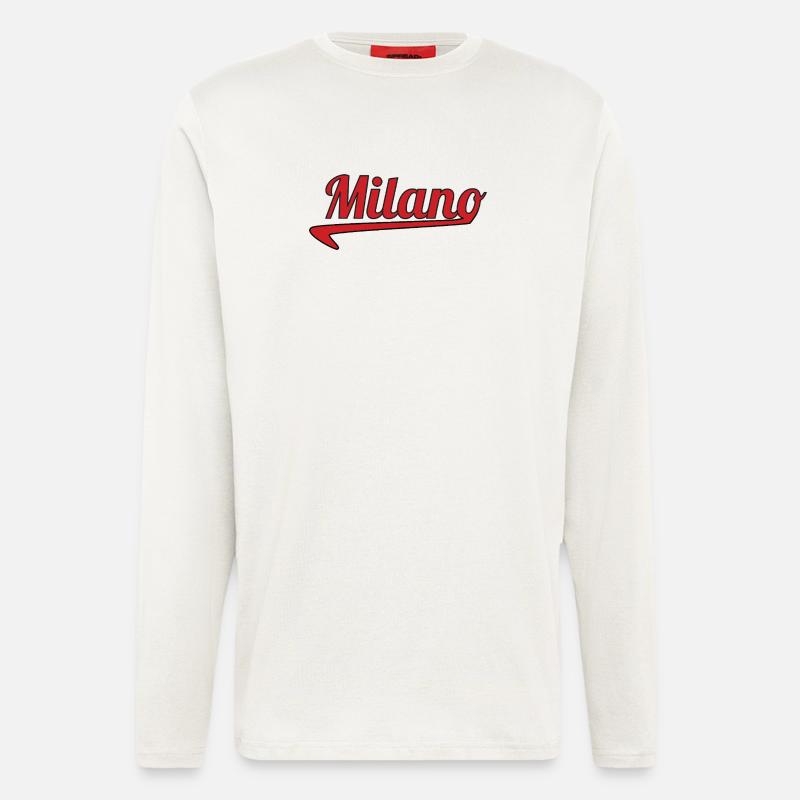Milano Script Emblem Swoosh - Langarmshirt - made by SPREAD  - OFF WHITE