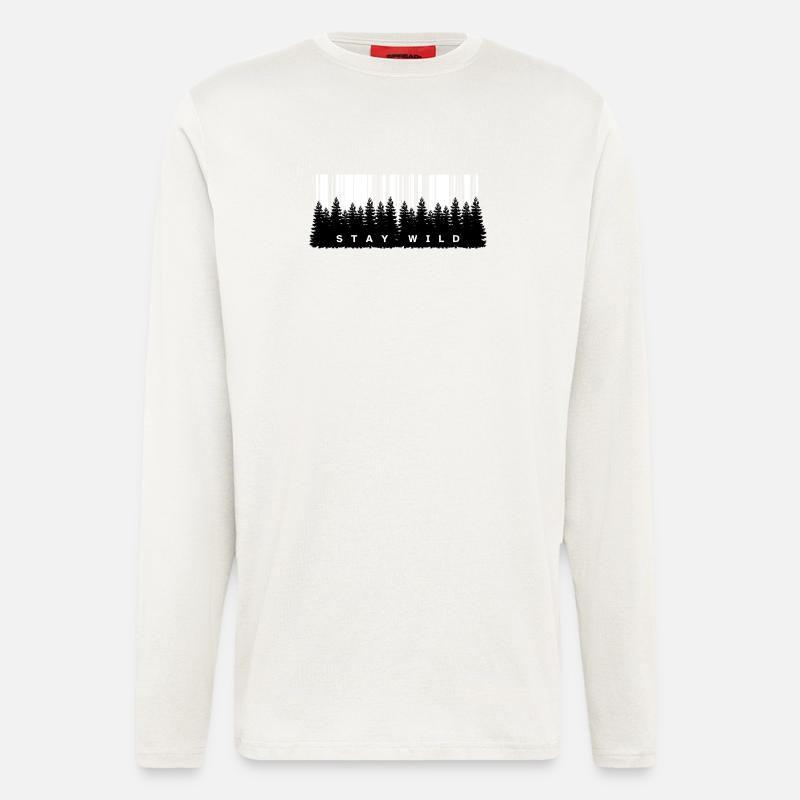STAY WILD – Minimal Design - Longsleeve - made by SPREAD  - OFF WHITE