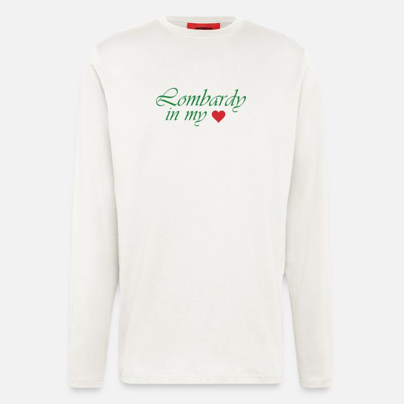 Lombardy Heart Script Design - Longsleeve - made by SPREAD  - OFF WHITE