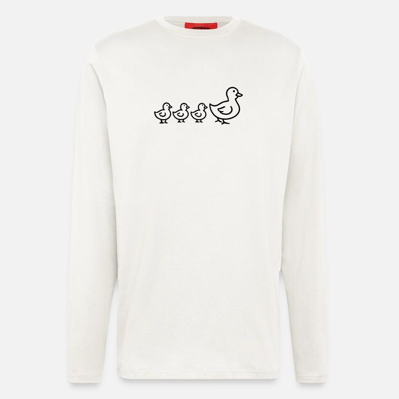 Entenfamilie - Langarmshirt - made by SPREAD - OFF WHITE