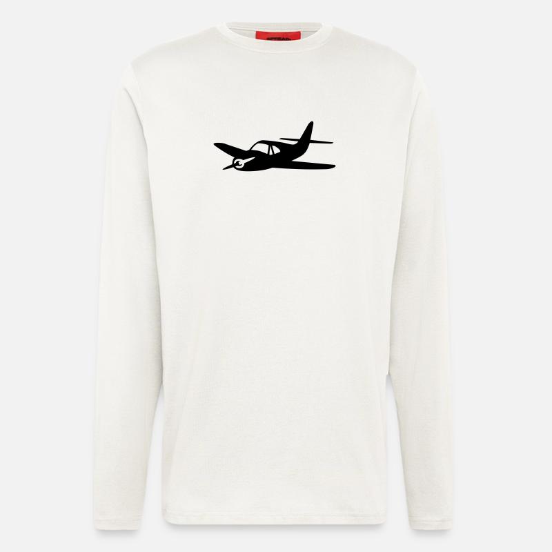 Propellerflugzeug - Langarmshirt - made by SPREAD  - OFF WHITE