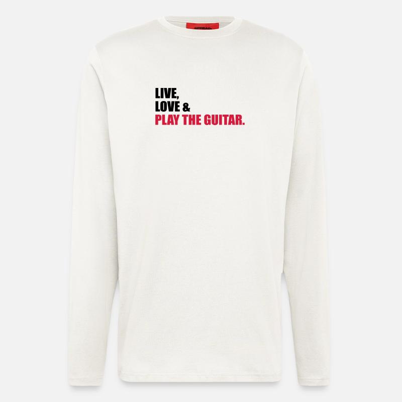 guitar - Longsleeve - made by SPREAD  - OFF WHITE