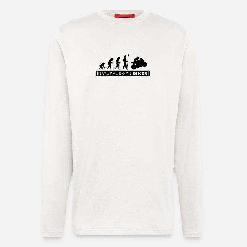 natural born biker - Langarmshirt - made by SPREAD  - OFF WHITE
