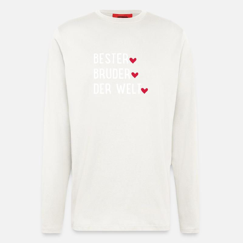 Bester Bruder der Welt - Langarmshirt - made by SPREAD  - OFF WHITE