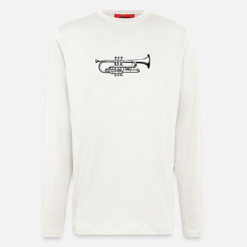 Trompete Trumpet - Langarmshirt - made by SPREAD  - OFF WHITE