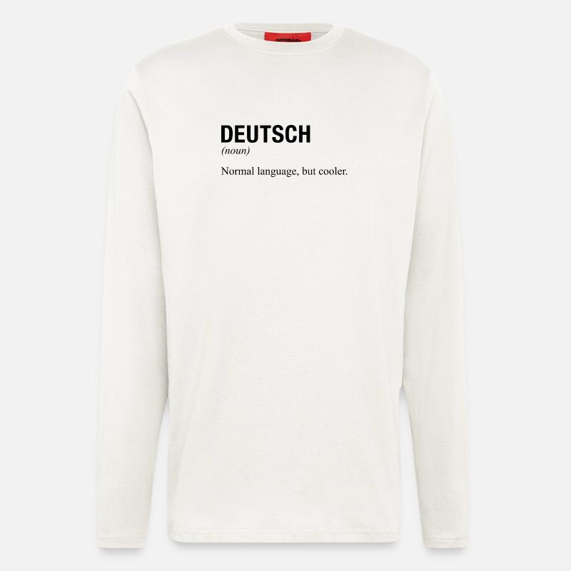 GERMAN Language deutsche Sprache - Langarmshirt - made by SPREAD  - OFF WHITE
