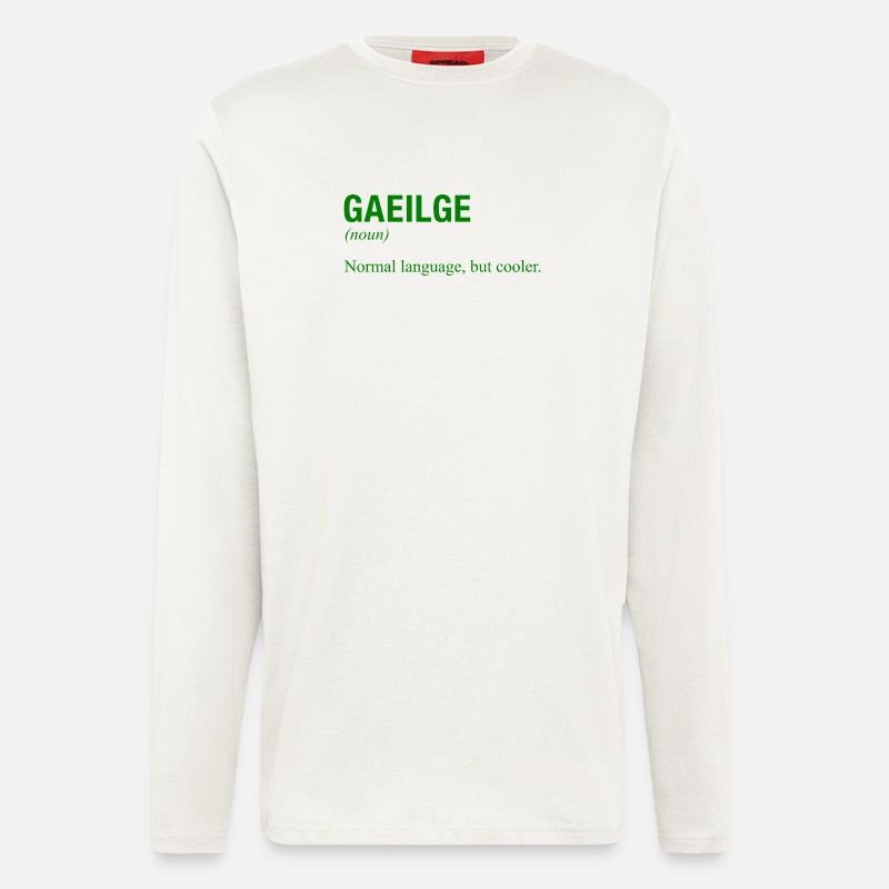 IRISH Language Irland Ireland Irisch - Langarmshirt - made by SPREAD  - OFF WHITE