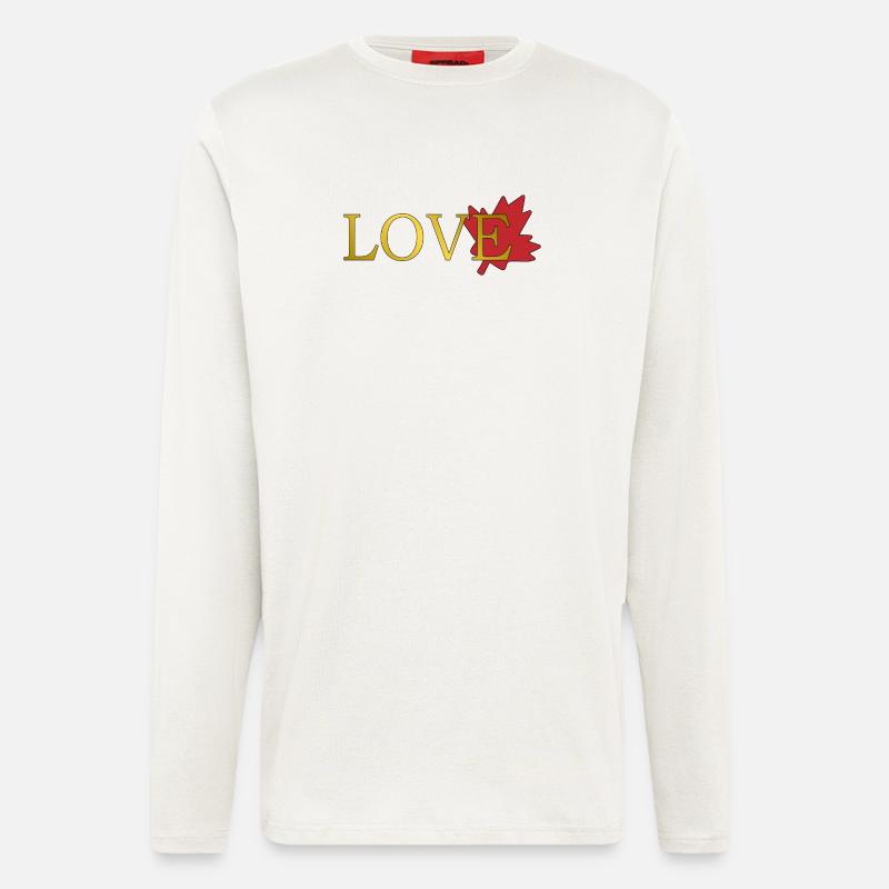 Love Maple Leaf of Canada - Longsleeve - made by SPREAD  - OFF WHITE
