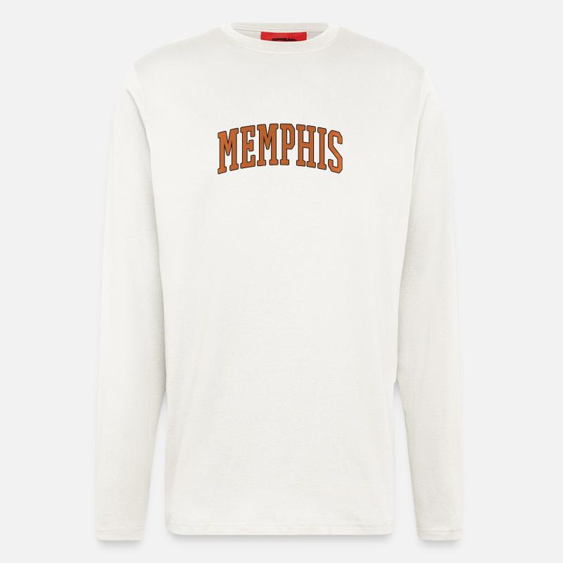 Memphis Varsity Arc Logo - Langarmshirt - made by SPREAD  - OFF WHITE