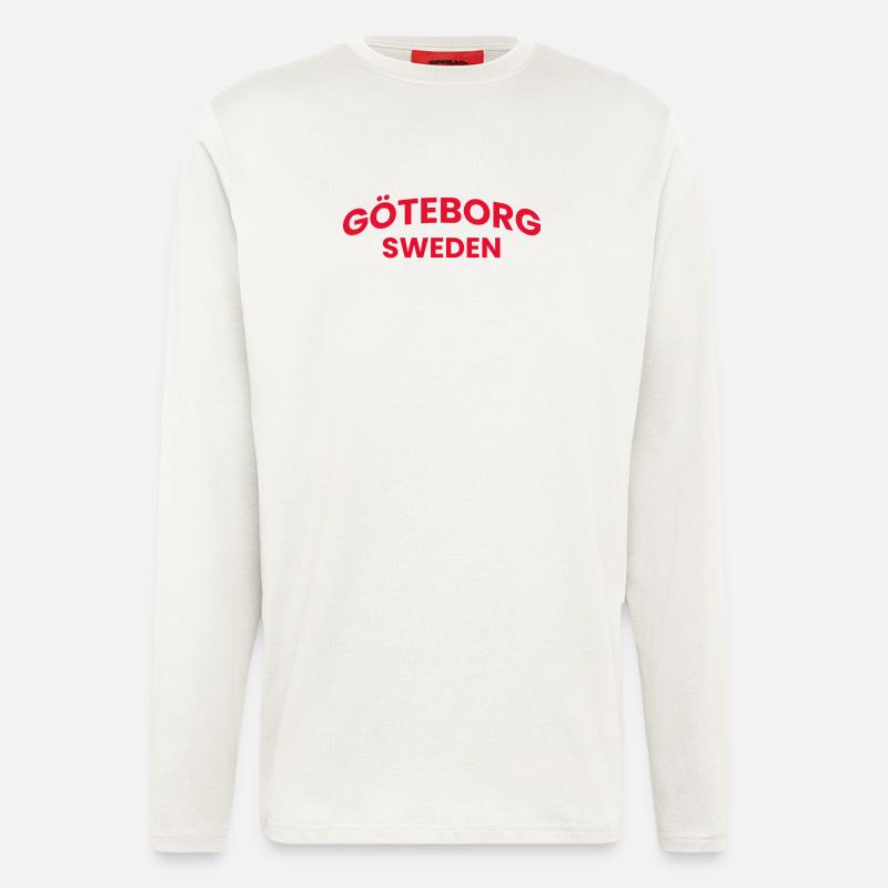 Göteborgs Rote Typografie - Langarmshirt - made by SPREAD - OFF WHITE