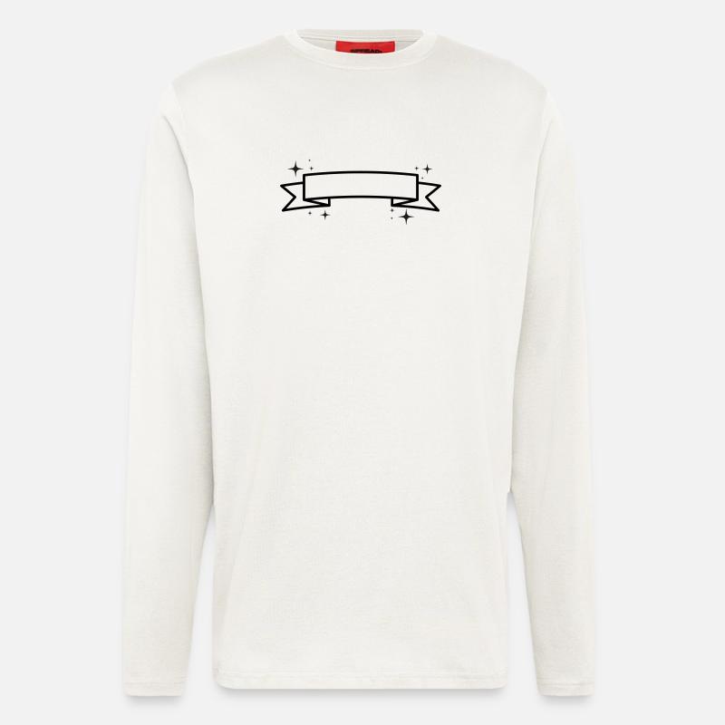 Banner - Text Einfügen - Langarmshirt - made by SPREAD  - OFF WHITE