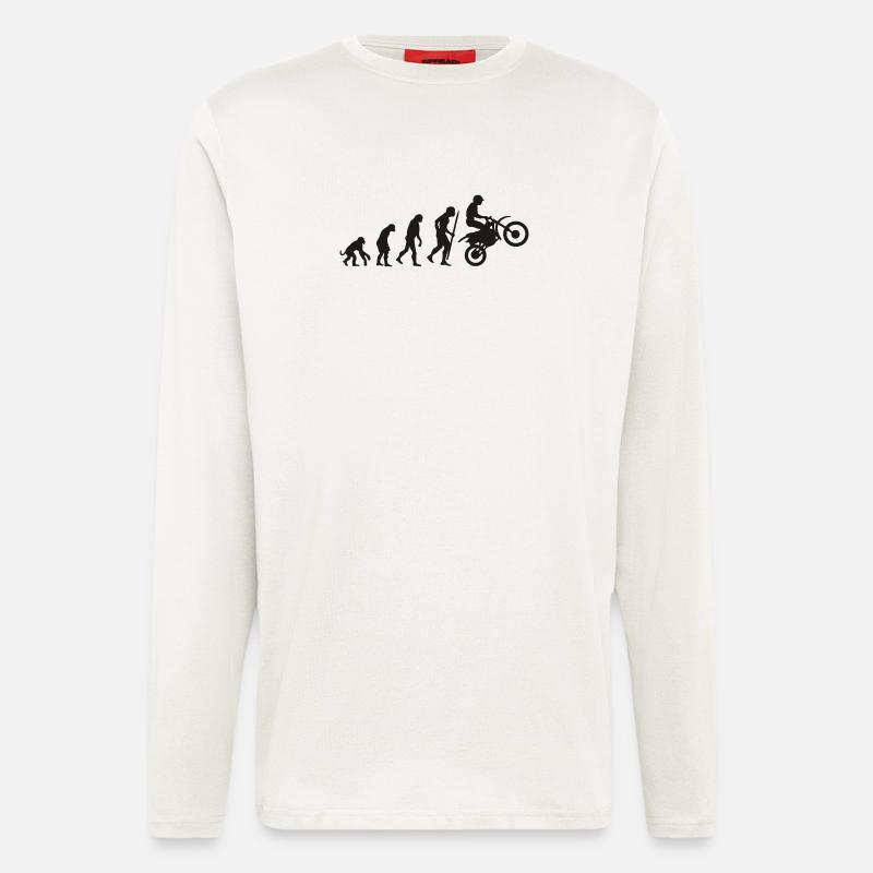 Evolution motorcycling - Langarmshirt - made by SPREAD  - OFF WHITE