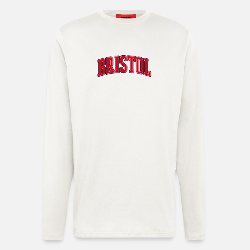 Bristol Varsity Bogen-Logo - Langarmshirt - made by SPREAD  - OFF WHITE