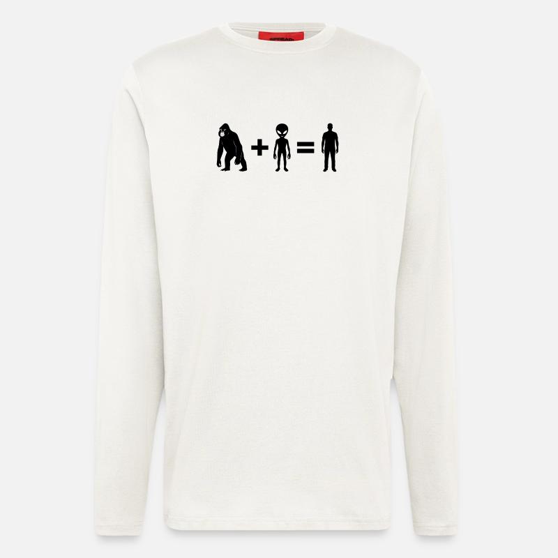 Evolution 2.0 by Falsches Design - Langarmshirt - made by SPREAD  - OFF WHITE