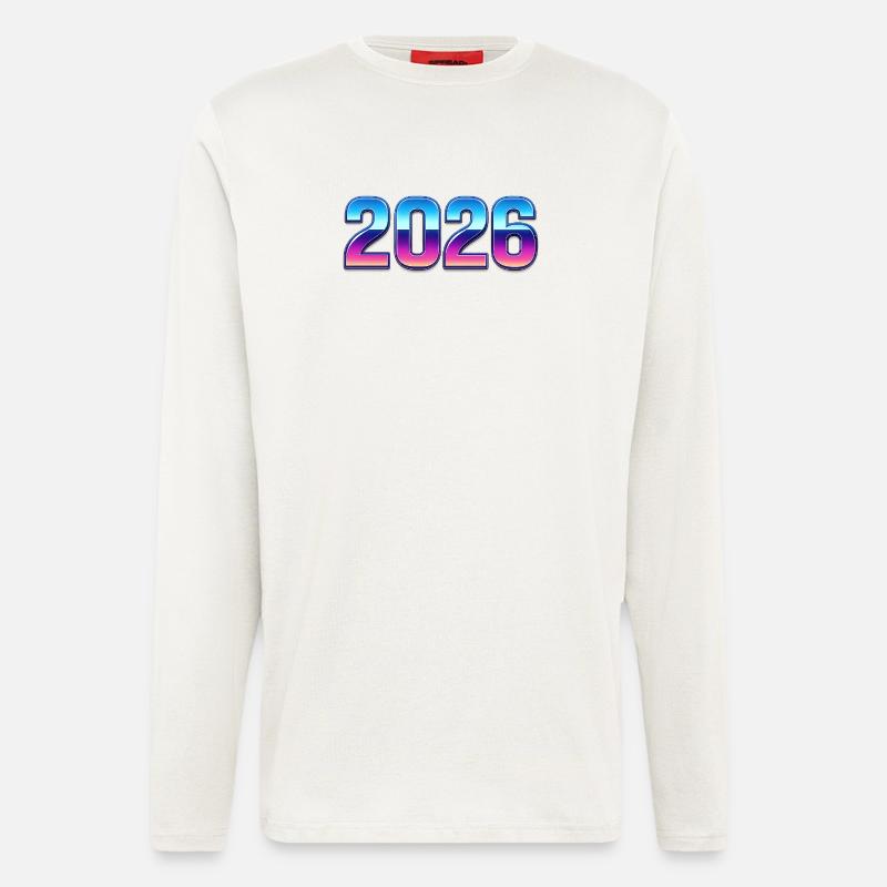 Neon 2026 Gradient Design - Longsleeve - made by SPREAD  - OFF WHITE