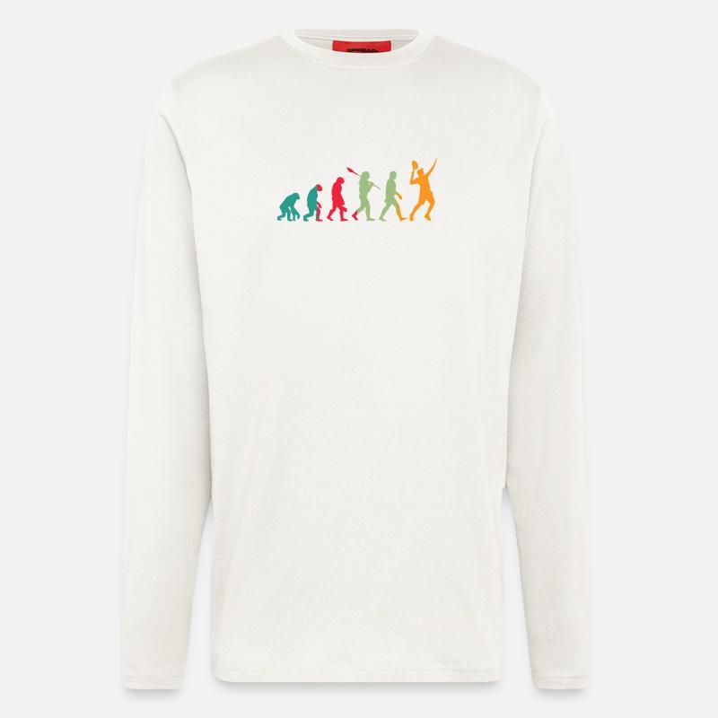 Tennis Evolution Retro - Longsleeve - made by SPREAD  - OFF WHITE