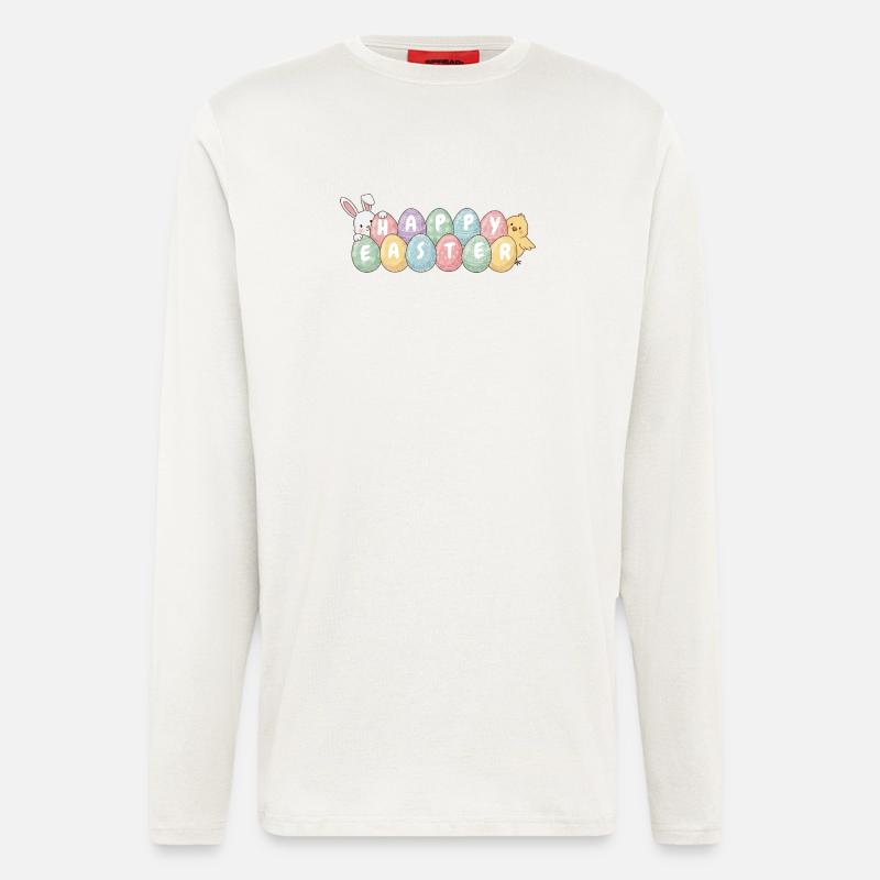 Cute Easter Bunny Chick and Eggs - Longsleeve - made by SPREAD  - OFF WHITE