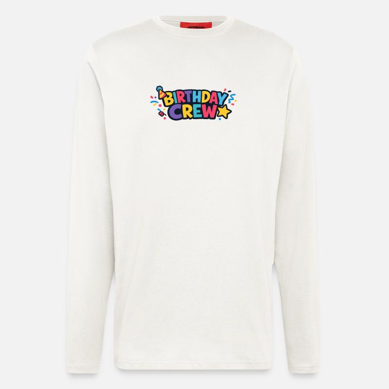 Birthday Crew Farbexplosion - Langarmshirt - made by SPREAD  - OFF WHITE