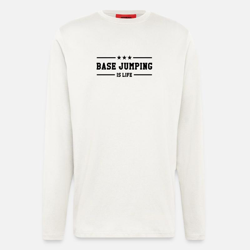 Base Jumping is life - Langarmshirt - made by SPREAD  - OFF WHITE