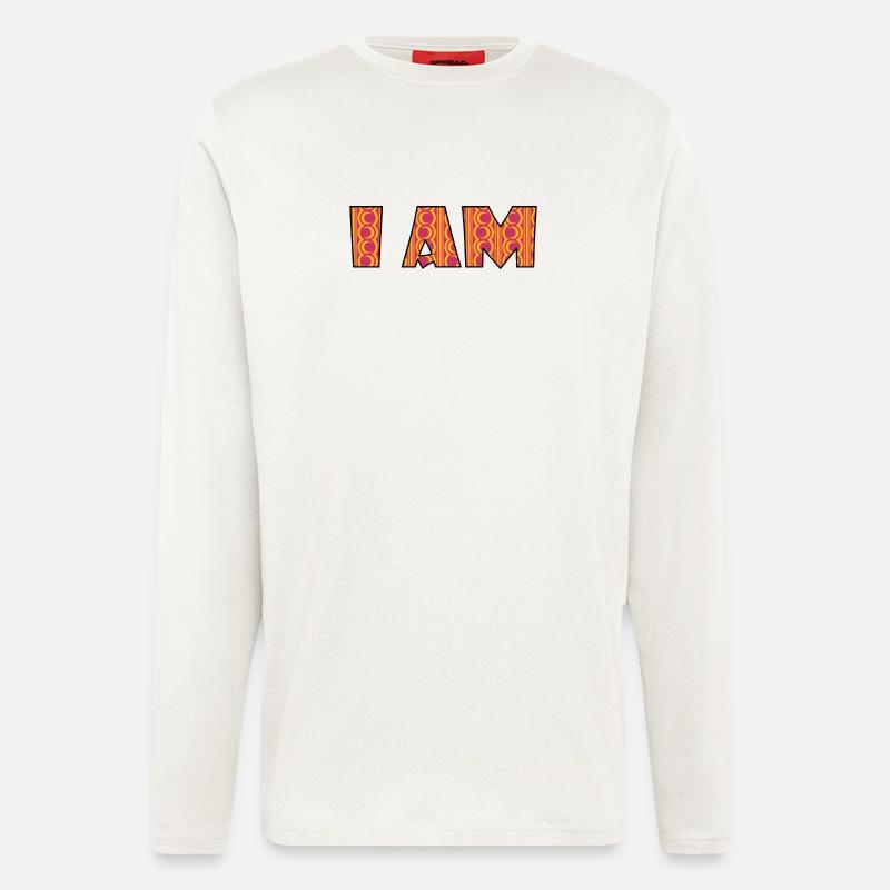 I am - ich bin - Langarmshirt - made by SPREAD  - OFF WHITE