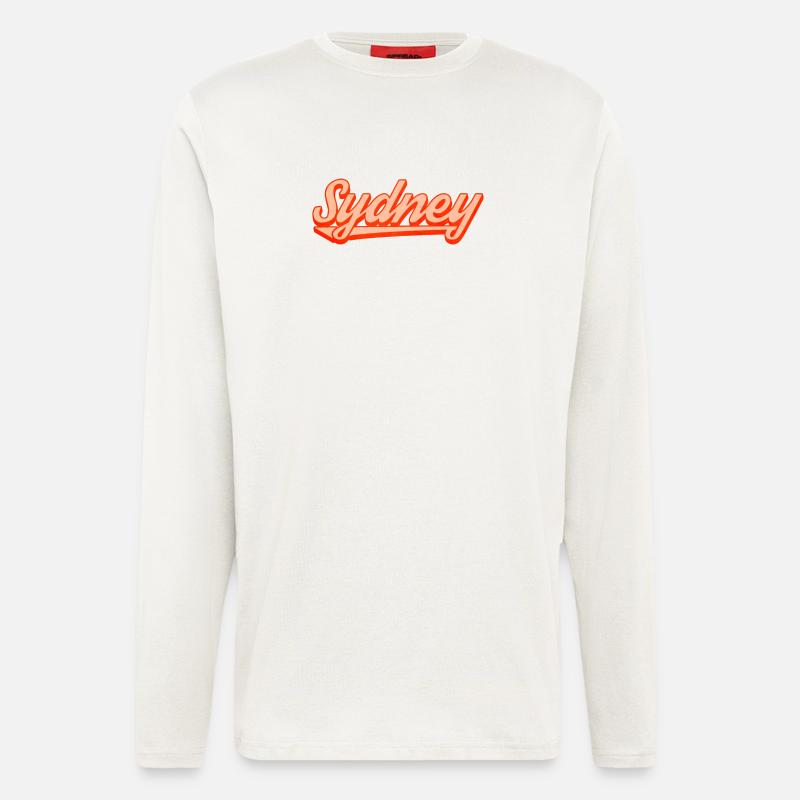 Sydney Retro Script Logo - Langarmshirt - made by SPREAD  - OFF WHITE