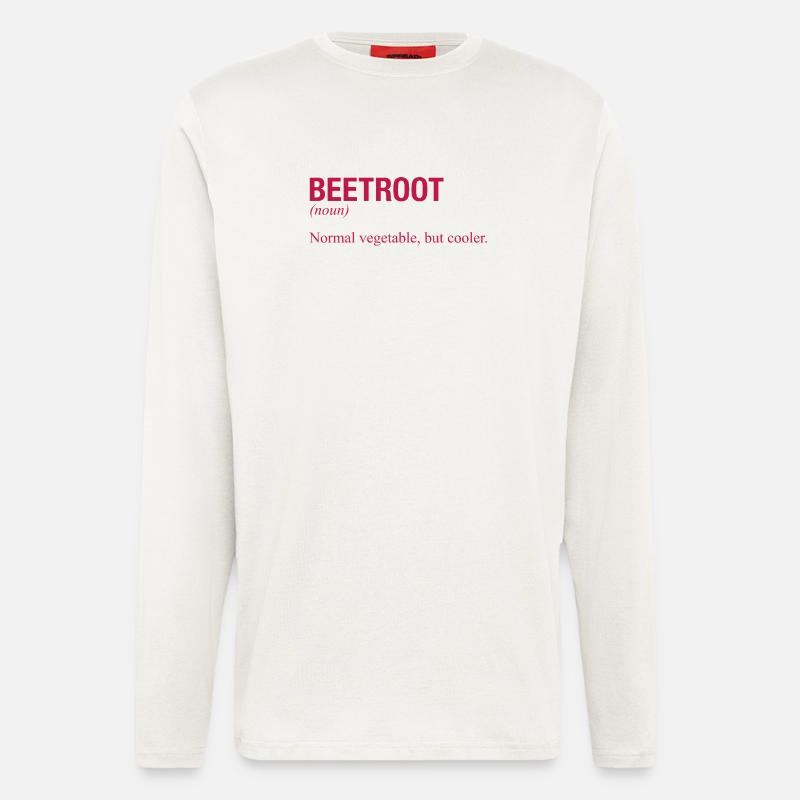 BEETROOT Rote Bete - Langarmshirt - made by SPREAD  - OFF WHITE