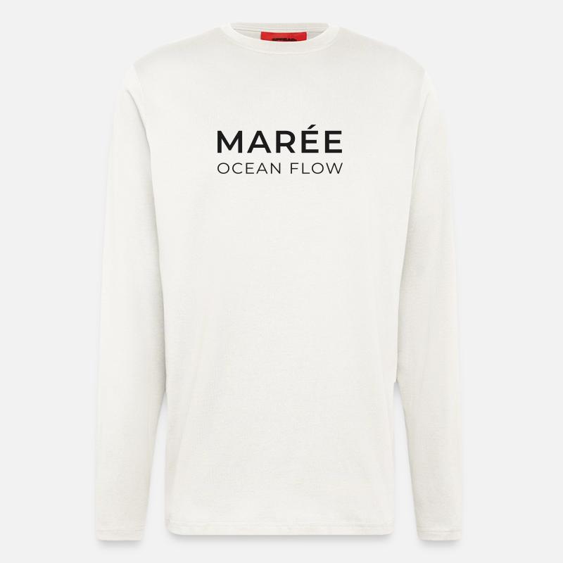Tide Ocean Flow Wave Kunst - Langarmshirt - made by SPREAD  - OFF WHITE
