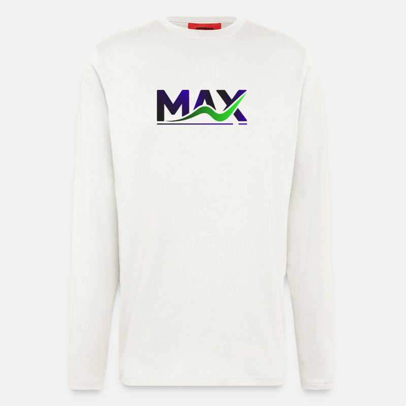 MAX Wave Gradient Logo Tee - Longsleeve - made by SPREAD  - OFF WHITE