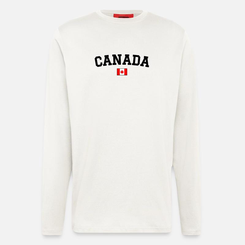 Canada Flag Design Black - Longsleeve - made by SPREAD - OFF WHITE