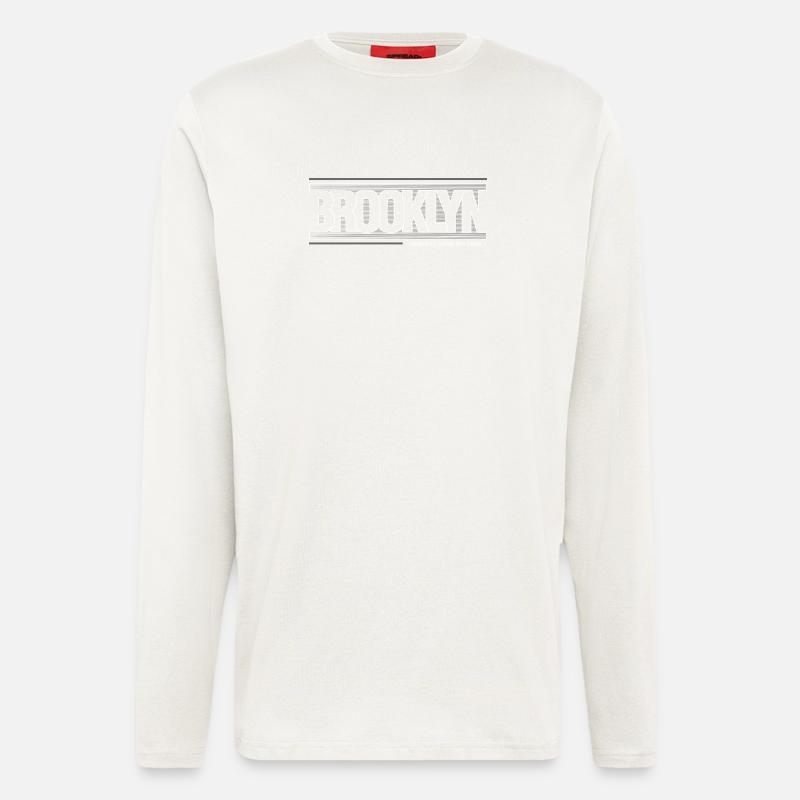 Winde der Skyline von Brooklyn Silhouette - Langarmshirt - made by SPREAD  - OFF WHITE