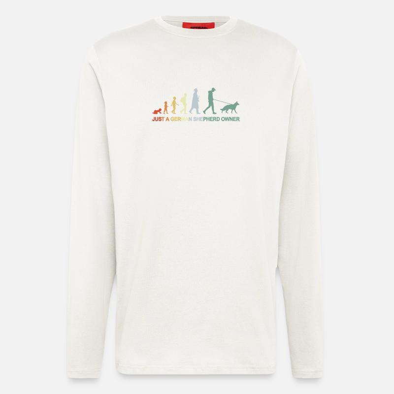 Evolution German Shepherd Owner - Longsleeve - made by SPREAD  - OFF WHITE